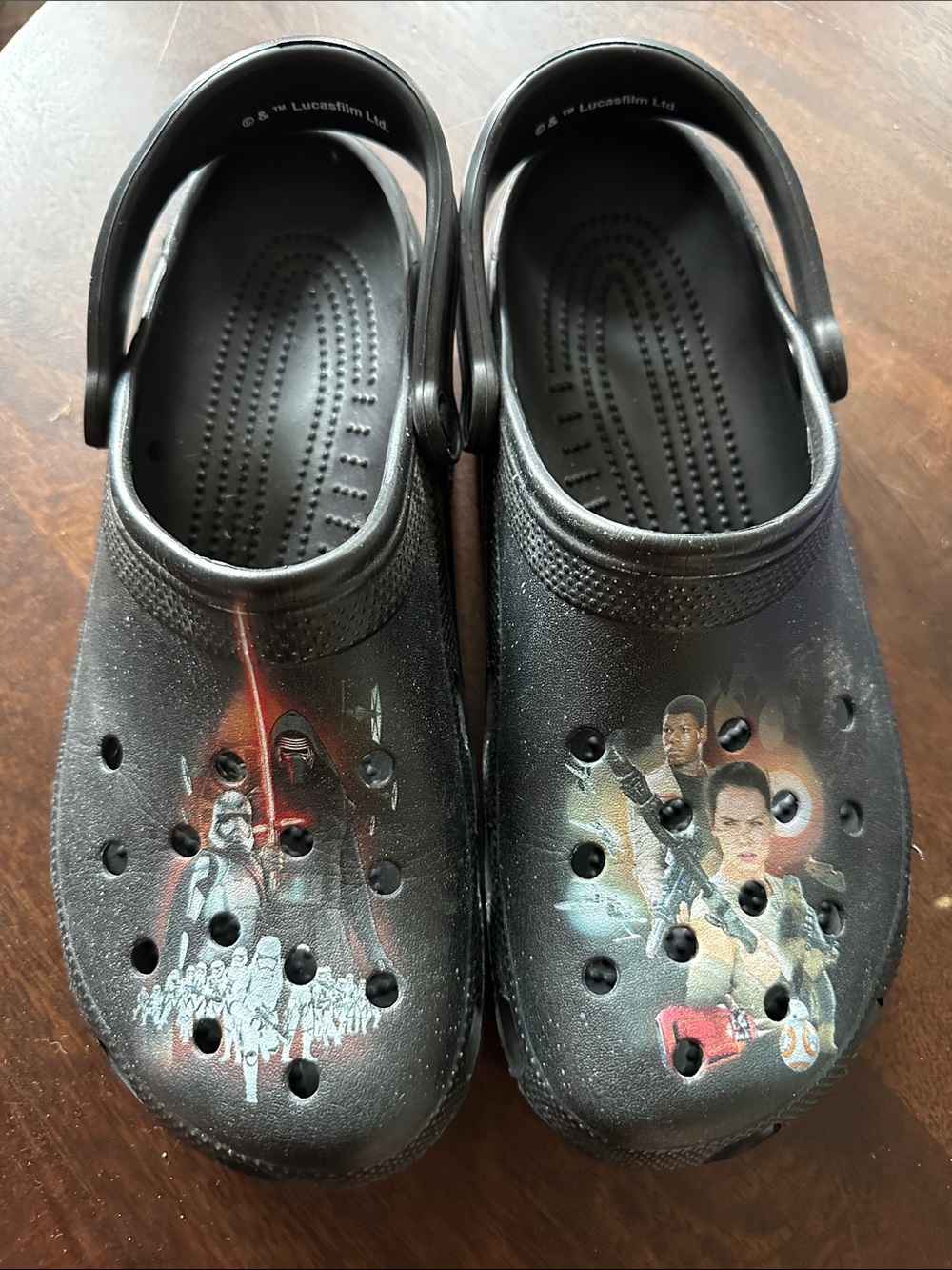 CROCS Black Mens Star Wars The Force Awakens Clog Sandals 10